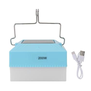 Imagem de Lanterna de acampamento LED Painel solar recarregável Luz portátil para barraca de emergência para caminhadas ao ar livre luz branca