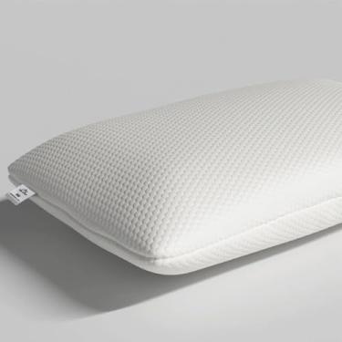 Imagem de Conjunto de 2 fronhas Tencel premium da Talatex, capa de almofada respirável ultra macia com zíper, protetores de travesseiro silenciosos de dupla face, branca, king