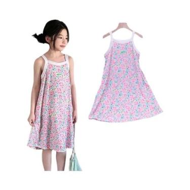 Imagem de Vestido De Pijama Infantil De Verão Com Desenho Animado Para Meninas D