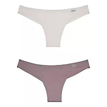 Imagem de Kit/2 Calcinha Fio Dental DelRio 57870 Feminina Fio Duplo Microfibra T