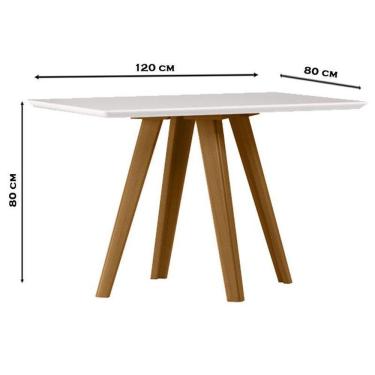 Imagem de Mesa De Jantar Ambiente Mariah 120x80 Cm Com Vidro Ype Off White E 4 Cadeiras Mariana Veludo Nude – New Ceval