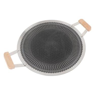 Imagem de Generic Panela Redonda para Churrasco, Grelha Redonda Portátil para Churrasco de Longa Durabilidade para Fogão a Gás para Fogo Aberto (38cm)