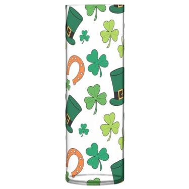 Imagem de CEBUGI Vaso de flores elemento do dia de São Patrício 10 cm x 30 cm Vaso cilíndrico para flores, vaso transparente inquebrável para decoração de casa de festa de casamento