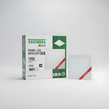 Imagem de Painel LED 18W Embutir Quadrado Taschibra 6500K, 100V a 240V
