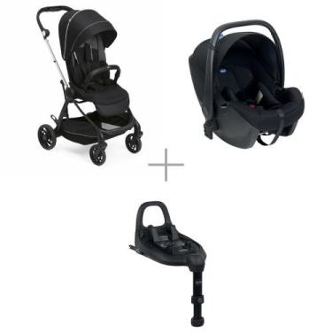 Imagem de Kit Carrinho de Bebê Chicco Compacto One4ever Lounge + Bebê Conforto K