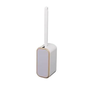 Imagem de Escova de vaso sanitário doméstica de limpeza profunda com base respirável vazada, economia de espaço