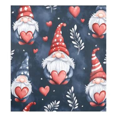 Imagem de Qilmy Capa de ímã de máquina de lavar louça de gnomo fofo dia dos namorados 58 x 66 cm capas decorativas de geladeira para porta frontal adesivo de folha magnética máquina de lavar louça painel