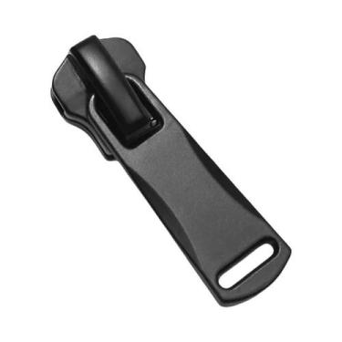 Imagem de Deslizadores De Zíper Pretos, 10 Peças, 3 Tamanhos, Nylon E Resina Met