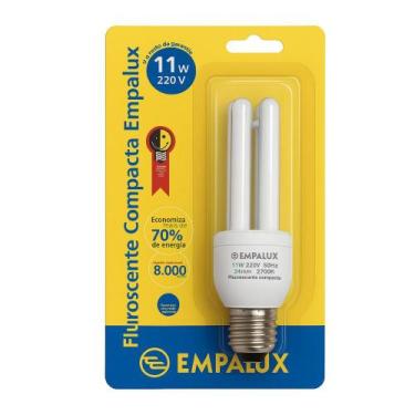 Imagem de Lampada fluorescente 11w 220v compacta amarela 2700k empalux - DIVERSA