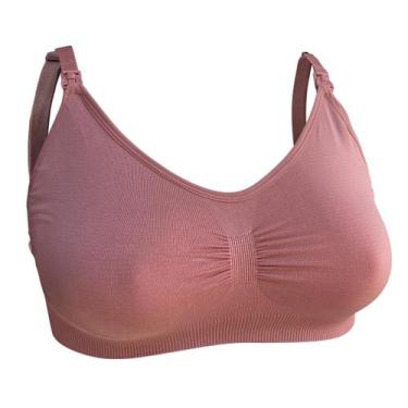 Imagem de Sutia Amamentação Reforçado Lingerie Roupa Maternidade Bojo COR:CASTAN