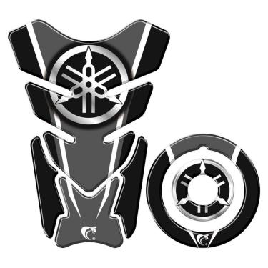 Imagem de Adesivo Protetor Tanque E Bocal Moto Yamaha Diapasão Cinza