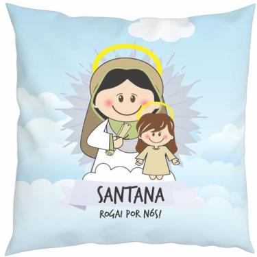 Imagem de Almofada Com Enchimento Oração Santinhos Santa Ana - Santana - Fabrika
