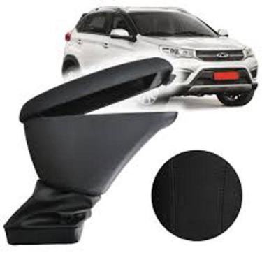 Imagem de Apoio de braço Tiggo 2 sintético preto costura laranja