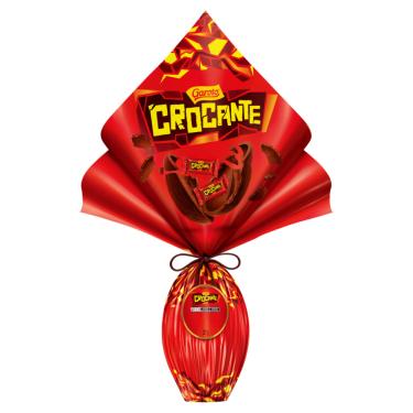 Imagem de Ovo de Páscoa Garoto Crocante Ao Leite 227g Recheado com Amendoim e Castanha-de-Caju