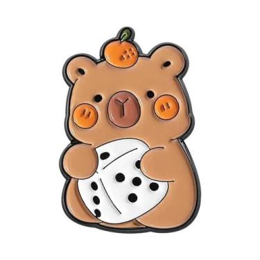 Imagem de Pins De Esmalte Pretos Em Formato De Dados De Jogo TRPG, Broches, Embl