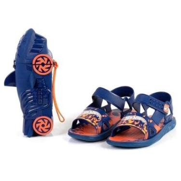Imagem de Sandalia Menino Hot Wheels Shark Com Estojo Grendene 23058-Masculino
