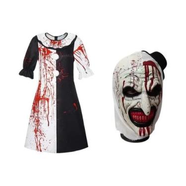 Imagem de Fantasia De Cosplay Do Palhaço Bloody Art the Clown, Macacão De Palhaç