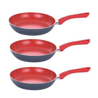 Imagem de Kit 3 Frigideiras Indução Cerâmica 3,7mm 20cm Não Gruda Onix - CLASS H