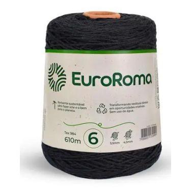 Imagem de Barbante EuroRoma 600g Fio 6 Cor 250 Preto 610 Metros