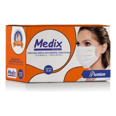 Imagem de Mascara Cirúrgica Descartável Medix Tripla Camada Elástico 5 - Congrat