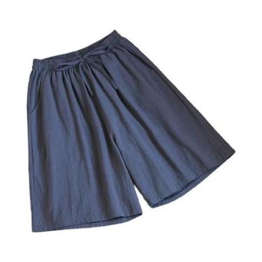 Imagem de Shorts De Algodão De Cintura Alta Para Mulheres, Casual De Verão, Cort