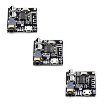 Imagem de Kit 3 Mini Modulo Placa Receptor Áudio Bluetooth 5.0 - ATMX