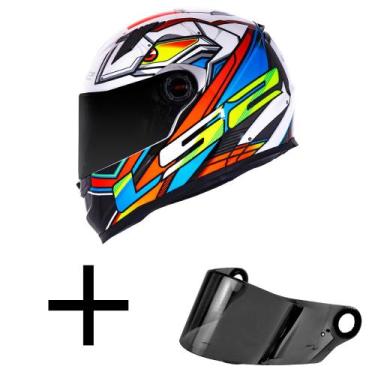 Imagem de Capacete LS2 FF358 Xdron Laranja Mais Viseira Fumê, 54