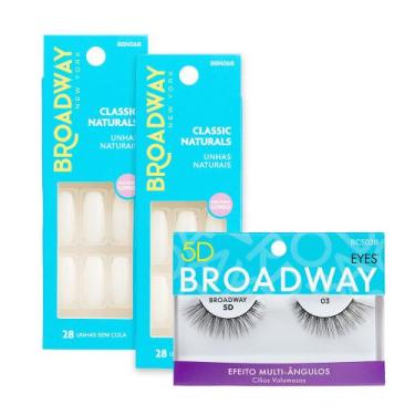 Imagem de Kit Unha Natural Bailarina Longo 2 un + Cilios Postiços 5D Broadway 03