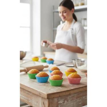 Imagem de 2x 24 Formas Silicone Cupcake Muffin Air Fryer Reutilizável - Congratu