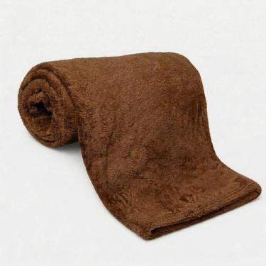 Imagem de Cobertor Manta Casal Macio 2,00X1,80 Microfibra Liso Estampado Qualida