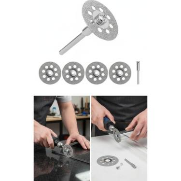 Imagem de 5 Discos Diamantados P/ Micro Retífica: Corte Preciso Vidro/ - Congrat