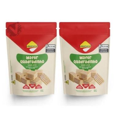 Imagem de Kit 2 Wafer Quadradinho Limão Zero Lactose Diet Lowçucar 60g