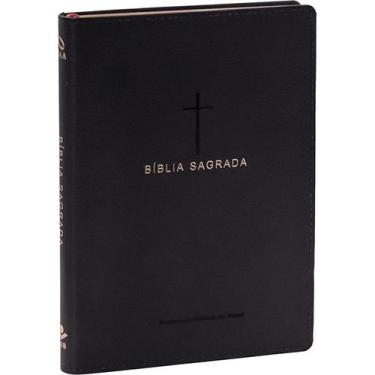 Imagem de Bíblia Sagrada  NAA Slim  Capa Luxo Preta Cruz - SBB