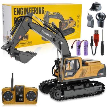 Imagem de Escavadeira RC Toy Dogern de 14 canais com caçamba/garra/furadeira 3 e