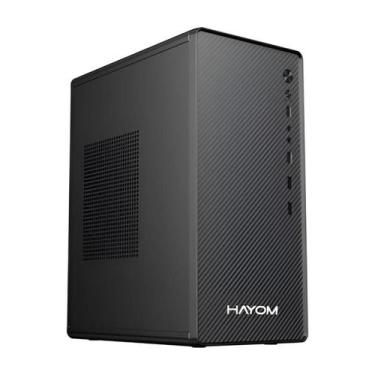 Imagem de Gabinete Office Hayom 1 Fan 120mm Led Vermelho S/Fonte MICRO-ATX 2 Por