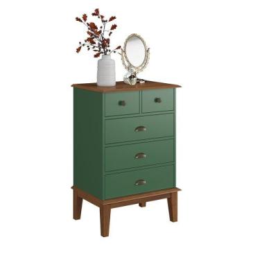 Imagem de Cômoda 5 Gavetas - Apaixone&Decore, Verde