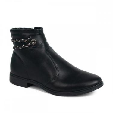 Imagem de Bota Mississipi J0801 Coturno Cano Curto Feminino, Preto, 38