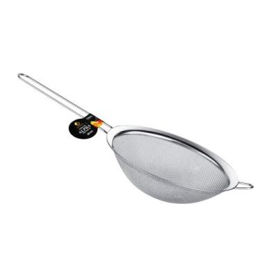 Imagem de Peneira de Cozinha 18cm Inox Aço Inoxidável para Farinha Suco e Chá Re