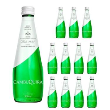Imagem de Água Mineral Cambuquira Naturalmente Gasosa Garrafa de Vidro Pack 12X3