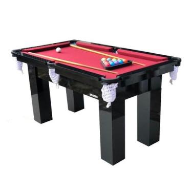 Imagem de Mesa de sinuca bilhar snooker RM3 Engers preta Base Ultra tecido Vinho