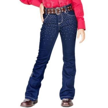 Imagem de Calça Jeans Infantil Nossa Senhora Bill Way 112, 10, Jeans escuro