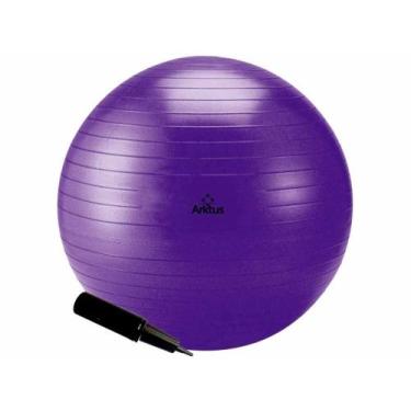 Imagem de Bola Suíça para Pilates - Inflável com Bomba - Anti-burst, 65cm - Arkt