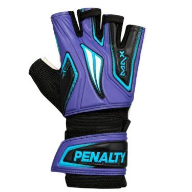 Imagem de Luva de Goleiro Futsal Penalty Delta Indoor Max Adulto, Marinho, Preto