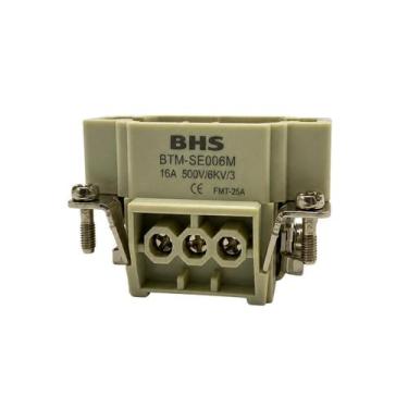 Imagem de Soquete Macho 6 Polos + Terra 16A 500V Para BTM-6 BHS