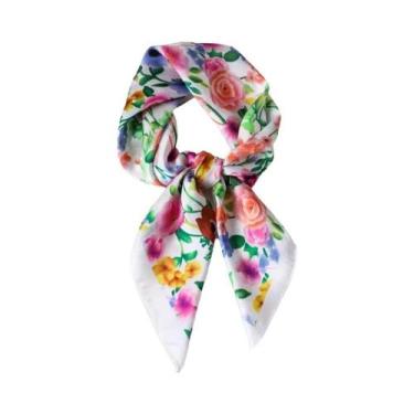 Imagem de Lenço Quadrado De Seda Luxuosa Para Mulheres, Hijab De Cetim, Faixa De