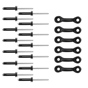 Imagem de Fancyes Canoa de caiaque 6 peças de olhos de nylon com 12 peças de rebites de alumínio com dobra tripla