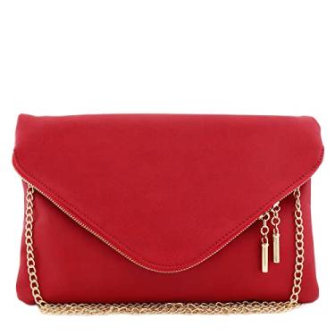 Imagem de FashionPuzzle Bolsa de noite com envelope, GG - vermelho, One Size