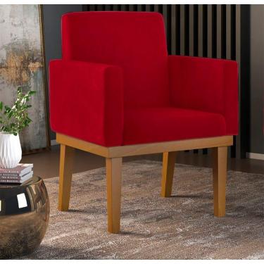 Imagem de Cadeira Reforçada Poltrona Home Office Estudos vermelha