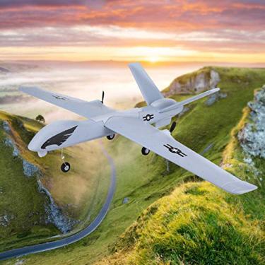 Imagem de Avião RC cinza, kit de avião RC, para crianças, crianças(Add light bar, Black)
