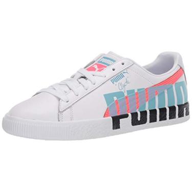 Imagem de PUMA Tênis feminino Clyde, Puma Alerta branco-rosa, 6